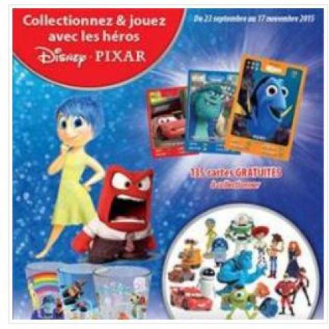troc de  Cartes Auchan / Héros Disney – Pixar 2015 - Lot de 12 Cartes, sur mytroc