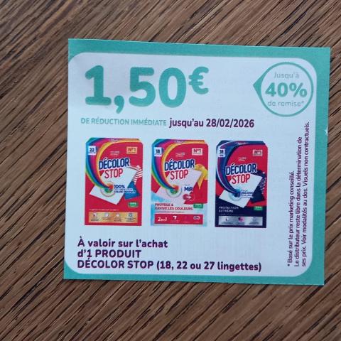 troc de  Bon de réduction DECOLOR STOP., sur mytroc
