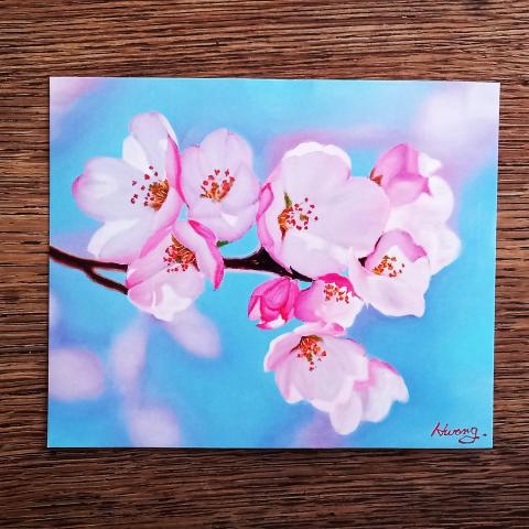 troc de  Carte d'art "Fleurs de cerisier"., sur mytroc