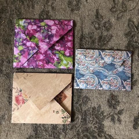 troc de  3 mini enveloppes message 8,6x10,2cm et 7x10cm, sur mytroc
