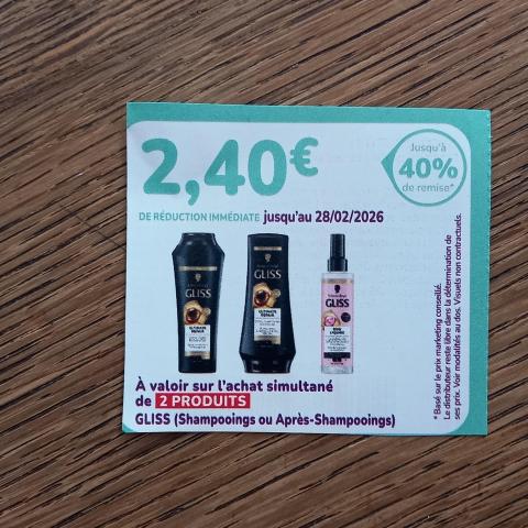 troc de  Bon de réduction GLISS., sur mytroc