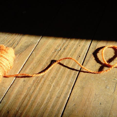 troc de  Fil orange à tricoter, sur mytroc