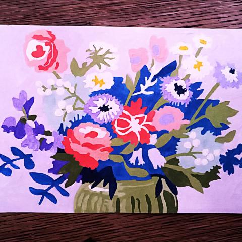 troc de  Grande carte "Bouquet de fleurs"., sur mytroc