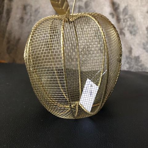 troc de  (réservé) Pomme déco grillage métal doré à suspendre ou autre, sur mytroc