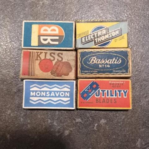 troc de  6 Boîtes Anciennes Lames Rasoir Vintage - Collection Lot 2, sur mytroc