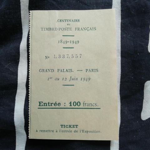 troc de  Ticket exposition 1949, sur mytroc