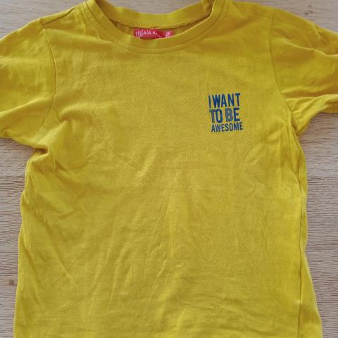 troc de  Tee shirt jaune tissaia 4 ans, sur mytroc