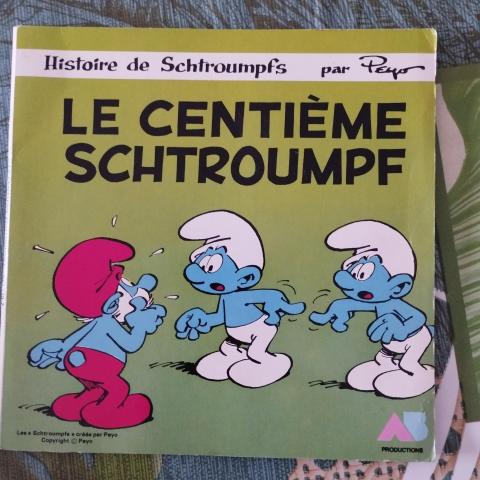 troc de  Disque livre vinyle 45T - Dorothée - Le centième schtroumpf, sur mytroc