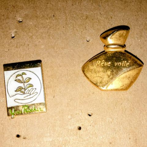 troc de  2 pin's parfum réserver fidjy, sur mytroc