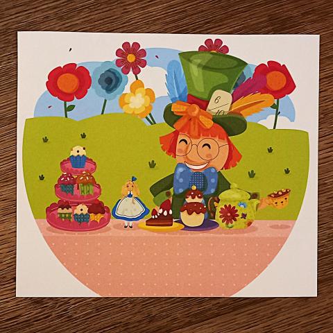 troc de  Affichette "Le chapelier fou d'Alice au pays des merveilles"., sur mytroc