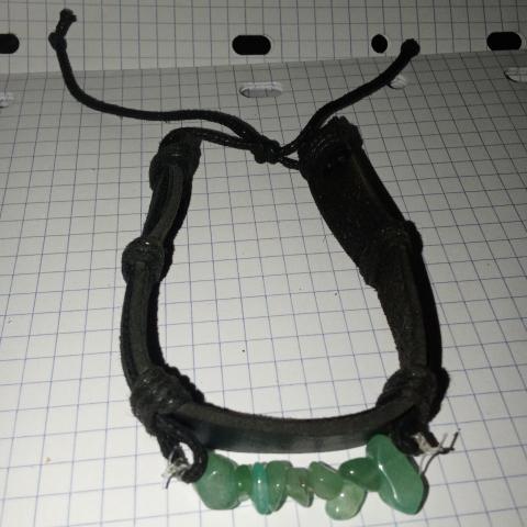 troc de  bracelet ajustable aventurine fait main réserver diverstroc, sur mytroc