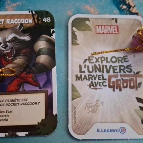 troc de  carte marvel Rocket Raccoon N°48 Leclerc 2024, sur mytroc