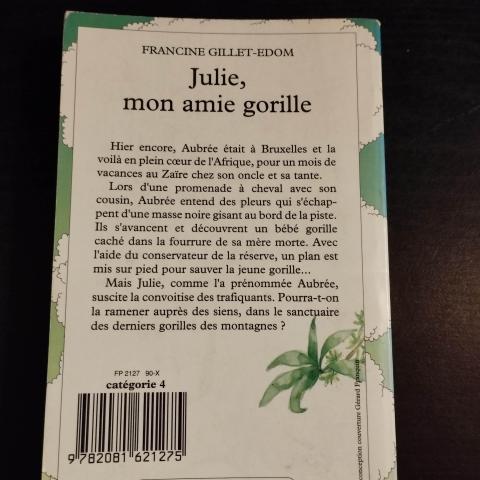 troc de  livre Julie mon amie la gorille, sur mytroc