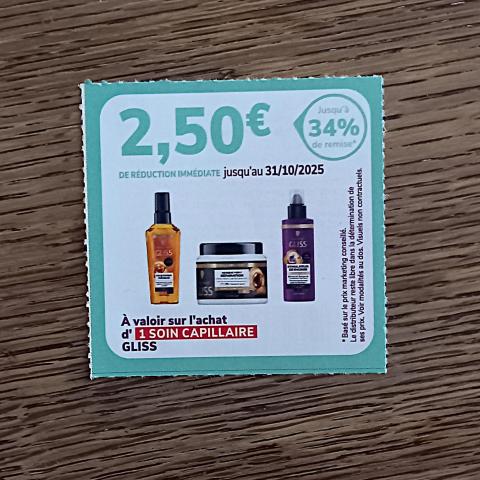 troc de  Bon de réduction GLISS., sur mytroc
