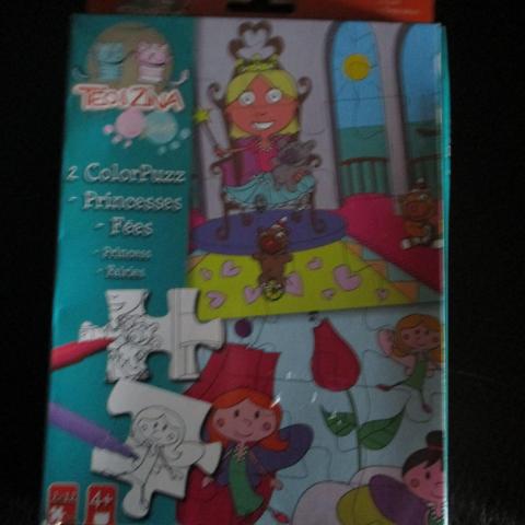troc de  boîte 2 puzzle princesse fée à colorier, sur mytroc