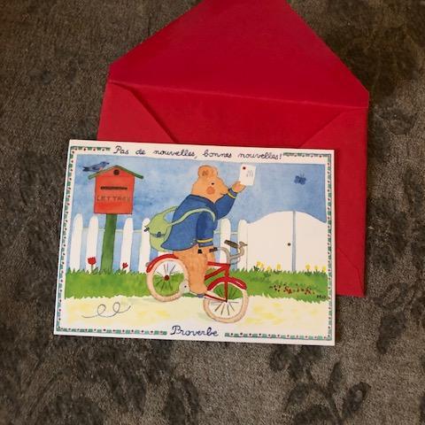 troc de  Carte postale double + son enveloppe, sur mytroc