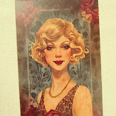 troc de  Carte "Portrait femme blonde". RÉSERVÉE., sur mytroc