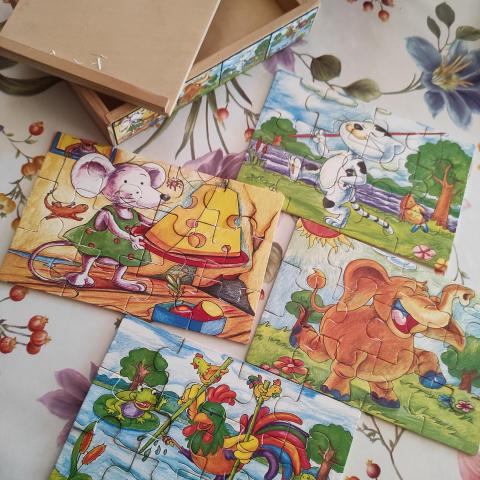 troc de  Lot puzzles bois dans boîte, sur mytroc