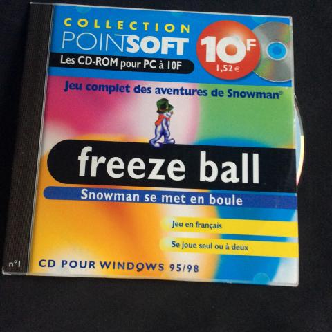 troc de  CD-ROM  années 90 Je complet des aventures de SNOWMAN Freeze ball, sur mytroc