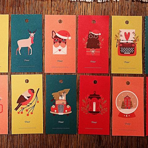 troc de  Etiquettes de Noël recto/verso., sur mytroc