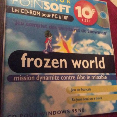 troc de  CD-ROM années 90 Jeu complet  aventures de SNOWMAN Frozen World, sur mytroc
