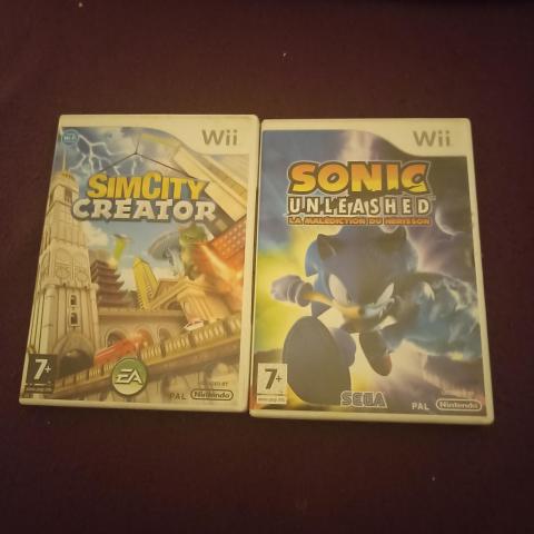 troc de  Wii - Sim City et Sonic, sur mytroc