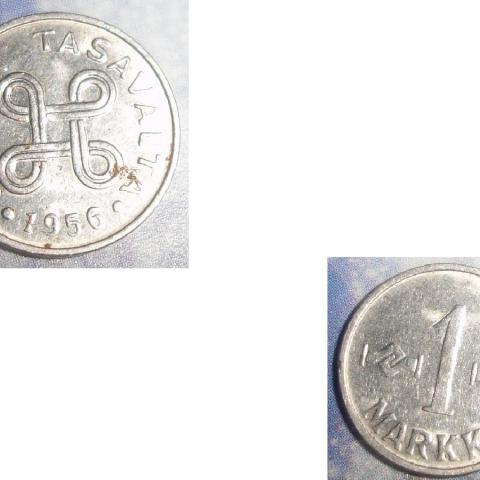 troc de  Envoi le 09/11 à Cyril/1 Monnaie Finlande Suomen Tasavalta 1 MARKKA 1956, sur mytroc