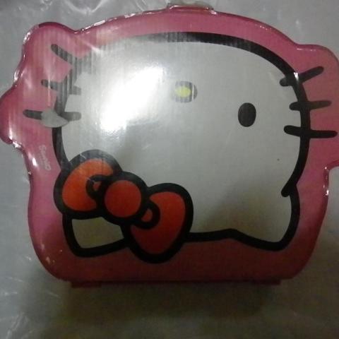 troc de  1 pochette Hello Kitty en plastique dur contenant des feutres, sur mytroc