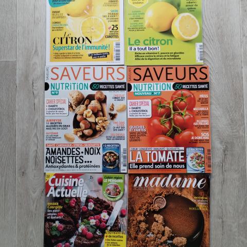 troc de  Lot de 6 magazines alliant nutrition, cuisine et santé, sur mytroc