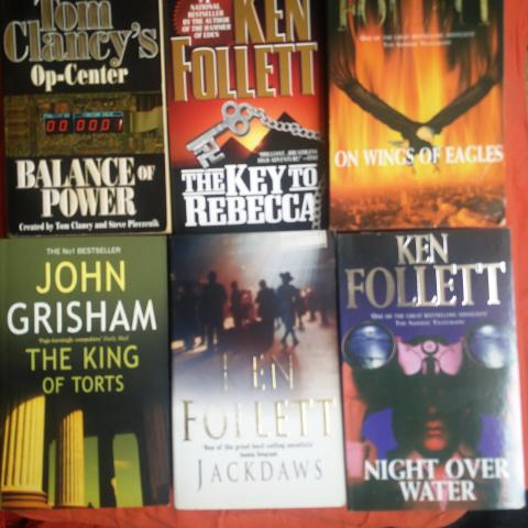 troc de  Ken Follet, John Grisham et Tom Clancy, lot ou détail (en anglais, sur mytroc