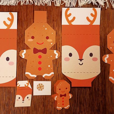 troc de  Etiquettes "Rennes et bonhommes de Noël"., sur mytroc