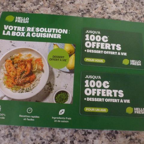 troc de  Bon Hello Fresh fdp compris, sur mytroc