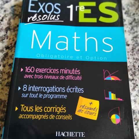 troc de  Livre Première ES Mathématiques - Exercices résolus - TBE, sur mytroc