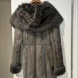 troc de troc manteau cuir gris image 1