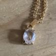 troc de troc chaîne dorée avec pendentif imitation diamant image 1