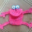 troc de troc petite grenouille-pochette au crochet faite main image 0