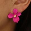 troc de troc boucles d'oreilles " fleurs de bohème " rose image 0