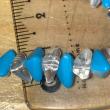 troc de troc bracelet perles triangulaires turquoises et transparentes image 1