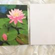 troc de troc carte décor nénuphars roses & son enveloppe blanche image 1