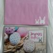 troc de troc carte joyeuses paques oeufs décorés / lapins & son enveloppe rose image 0