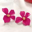 troc de troc boucles d'oreilles " fleurs de bohème " rose image 1