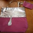 troc de troc sac et pochette rose et doré image 0