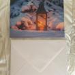 troc de troc grande carte & son enveloppe blche lanterne bougie sur neige image 1