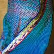 troc de troc neuf: saree/ sari indien superbe reflets bleutés - inde image 1