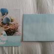 troc de troc carte "joyeuses pâques" et son enveloppe colorée bleu ciel image 1