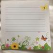 troc de troc bloc notes  carré 16 cm de côté décor fleurs & papillons 15 feuil image 1