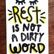 troc de troc affiche "rest isn't a dirty word". image 0