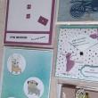 troc de troc lot 7 cartes, fait mains, anniversaire, très bon état image 1