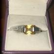 troc de troc bague argentée avec brillant jaune image 0