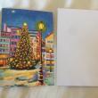 troc de troc carte de voeux décor sapin de noël et son enveloppe blanche image 1